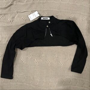 Black Women's Cropped Jacket